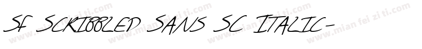 SF Scribbled Sans SC Italic字体转换